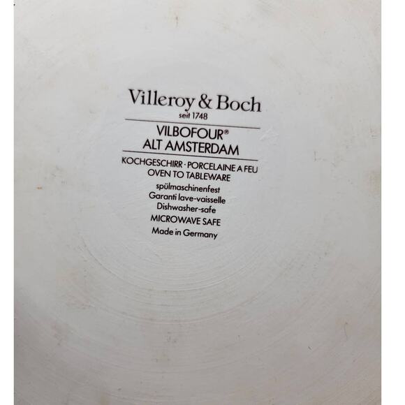 Alt Amsterdam by Villeroy & Boch Quiche Baking Dish Floral Round Shape Cream - Picture 3 of 7